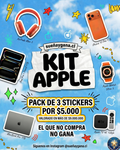 🔥 3 Stickers Kit de Apple — $5.000 (Popular)